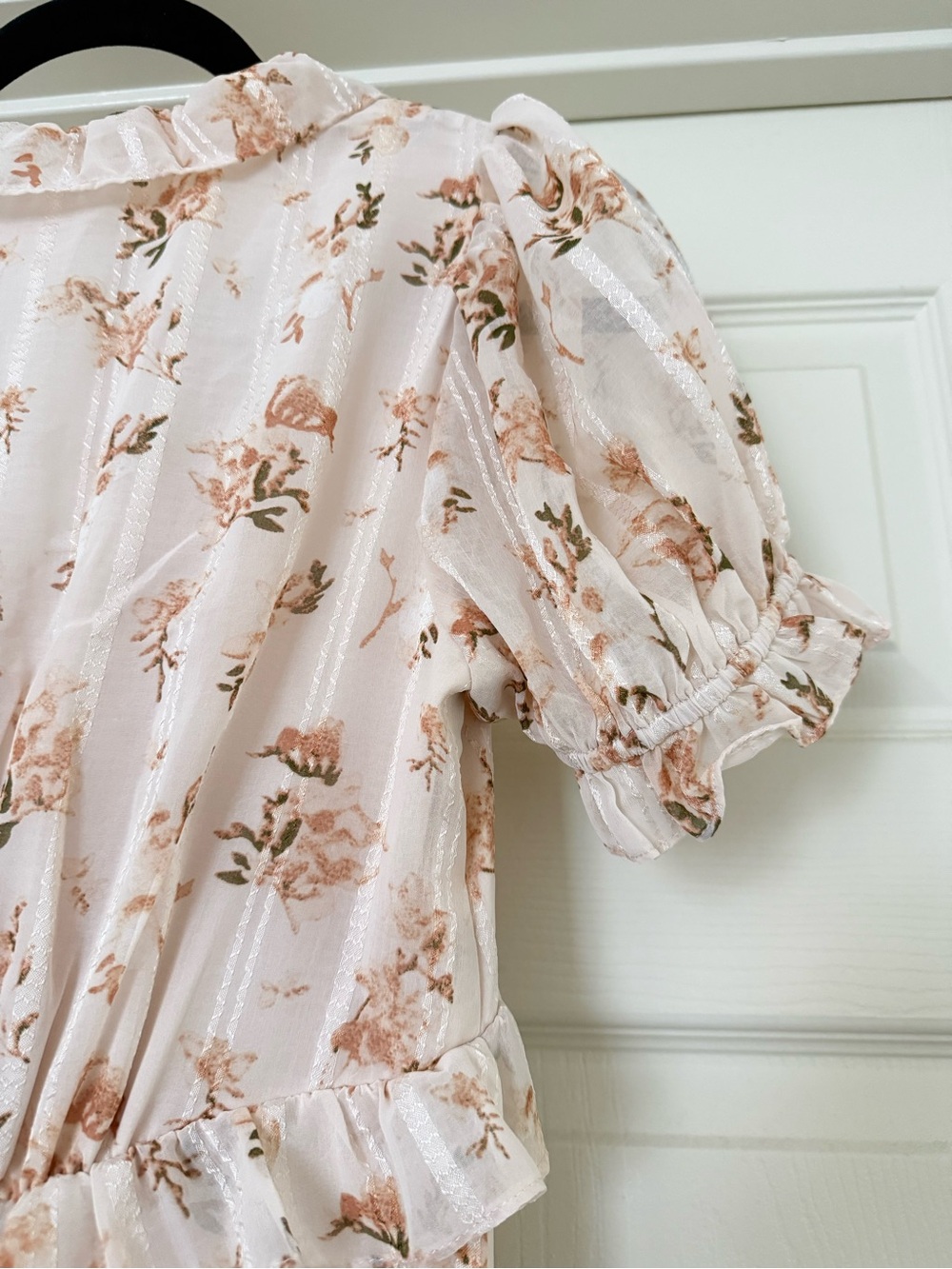 Storia Blush Pink Floral Ruffle Maxi Dress - Picture 6 of 6